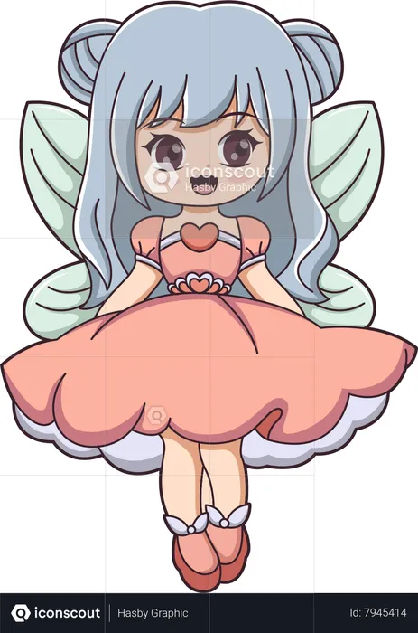 Cute Little Fairy Character  Illustration