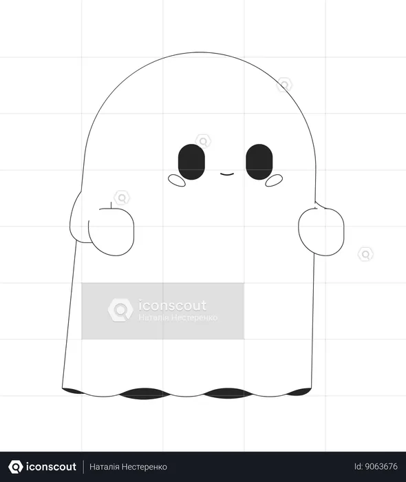 Cute little ghost  Illustration