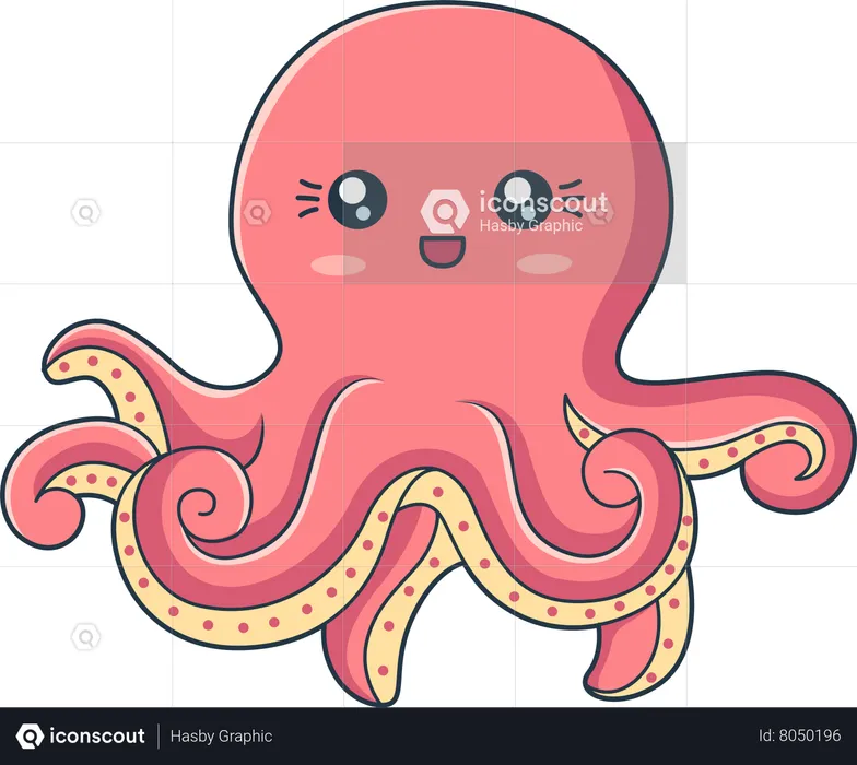 Cute Octopus  Illustration