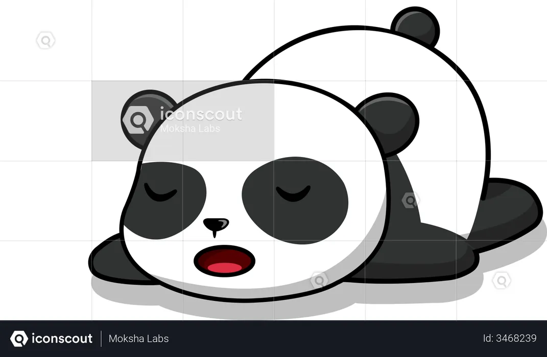 Cute Panda Sleeping  Illustration
