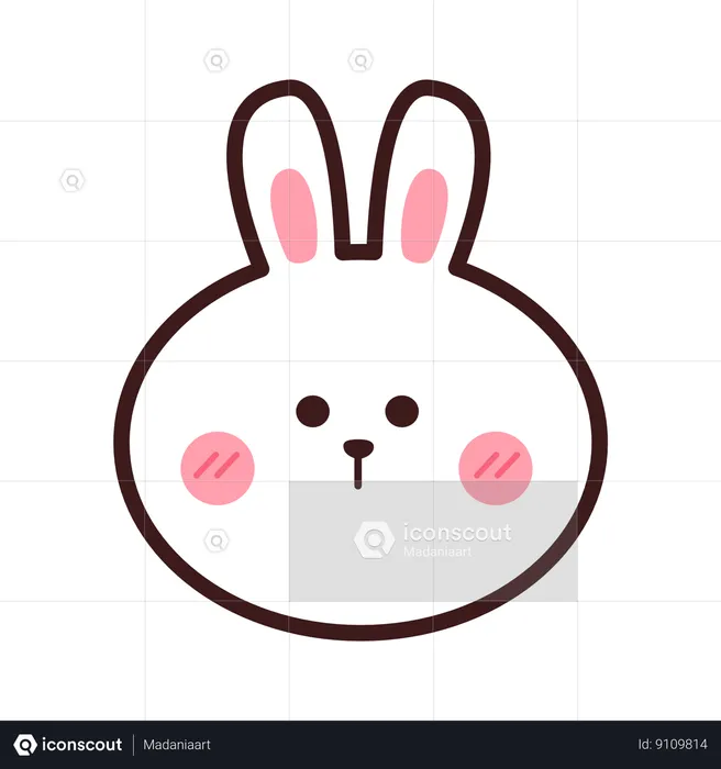 Cute Rabbit Sticker  Illustration