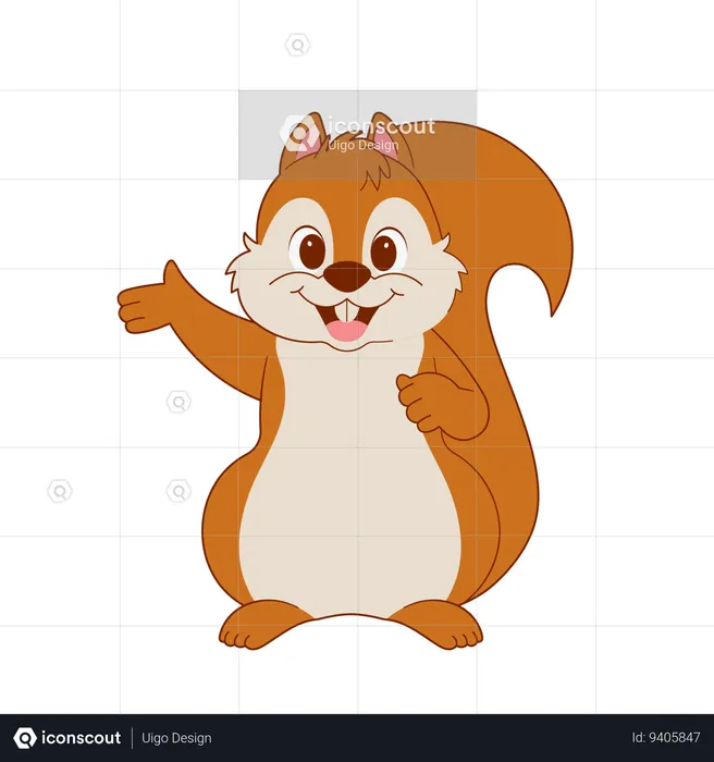Cute Squirrel  Illustration