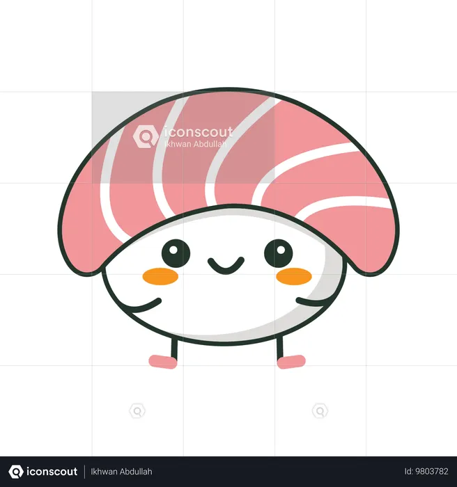 Cute Sushi  Illustration