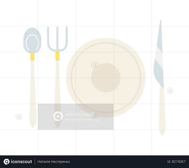 Cutlery setting  Illustration