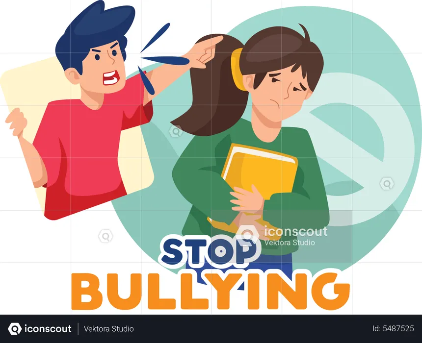 Cyber Bullying  Illustration