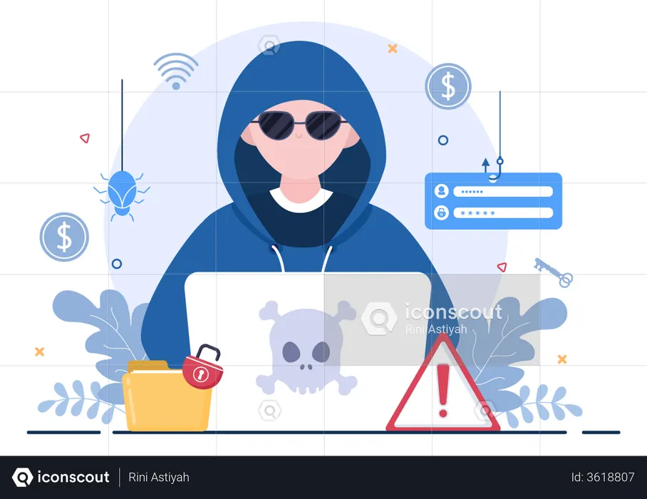 Cyber Crime  Illustration