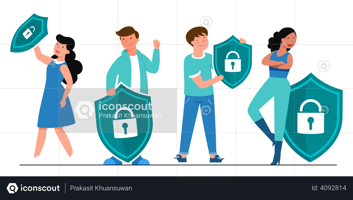 Cyber data security  Illustration