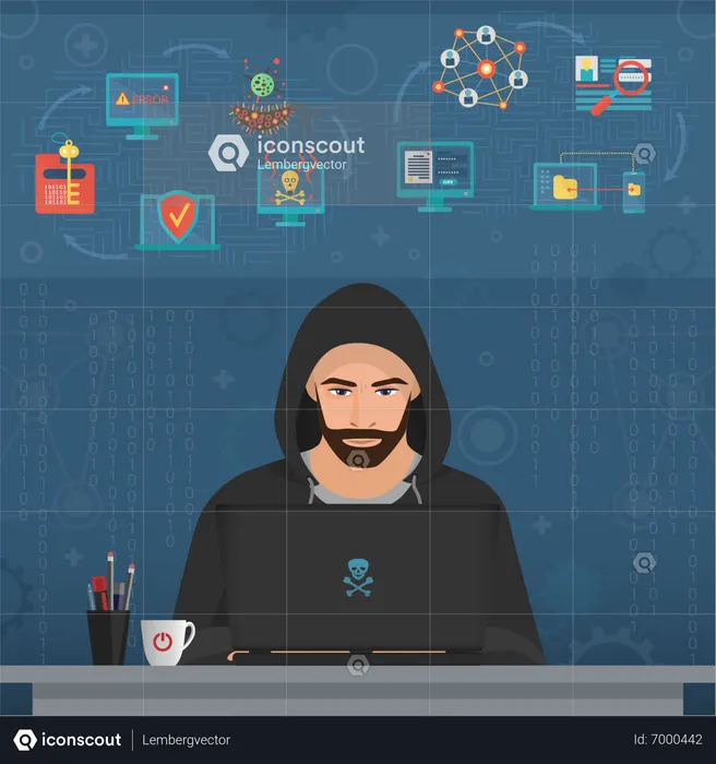 Cyber hacker  Illustration