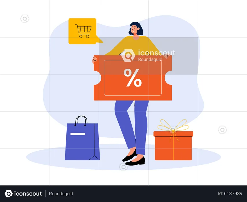Cyber Monday Discount coupon  Illustration
