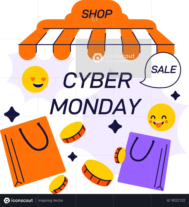 Cyber Monday sale  Illustration