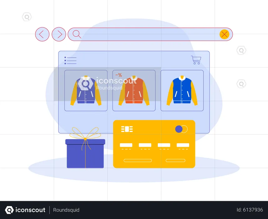 Cyber Monday Shopping Payment  Illustration