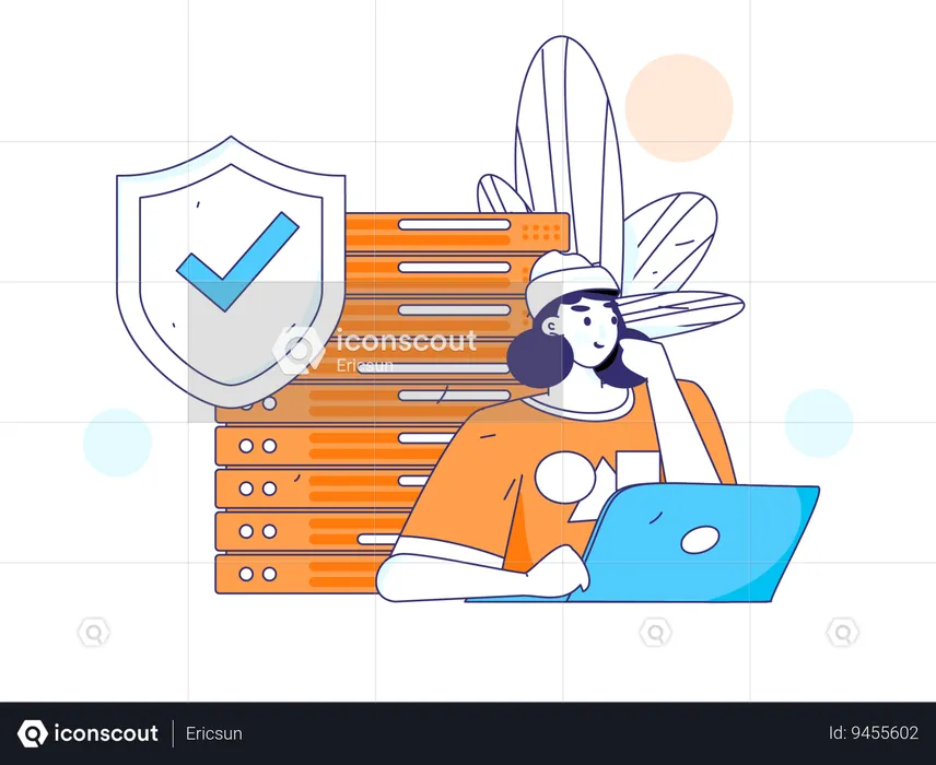 Cyber security done by employee  Illustration