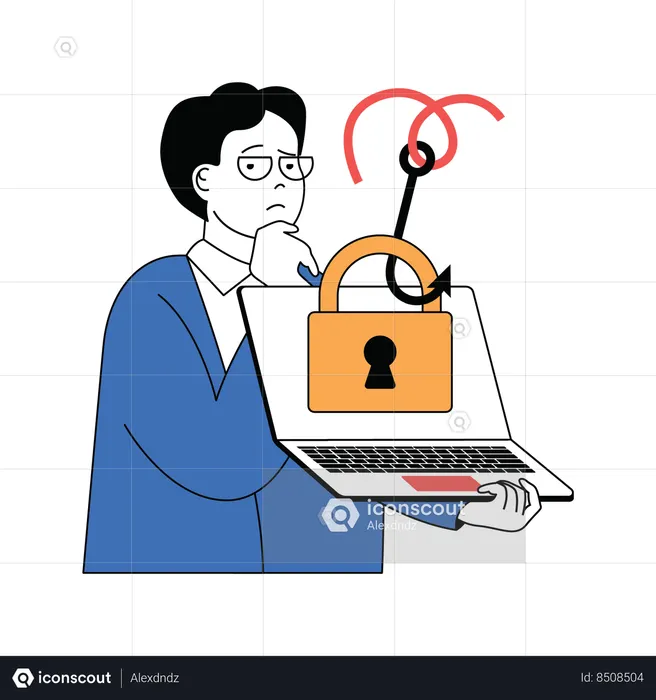 Cyber security hacking  Illustration