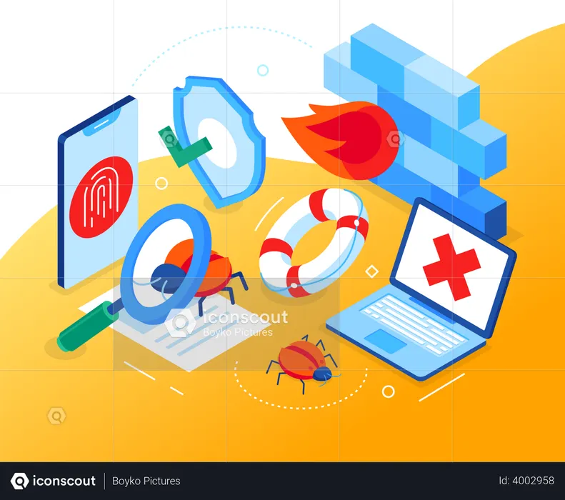 Cyber security  Illustration