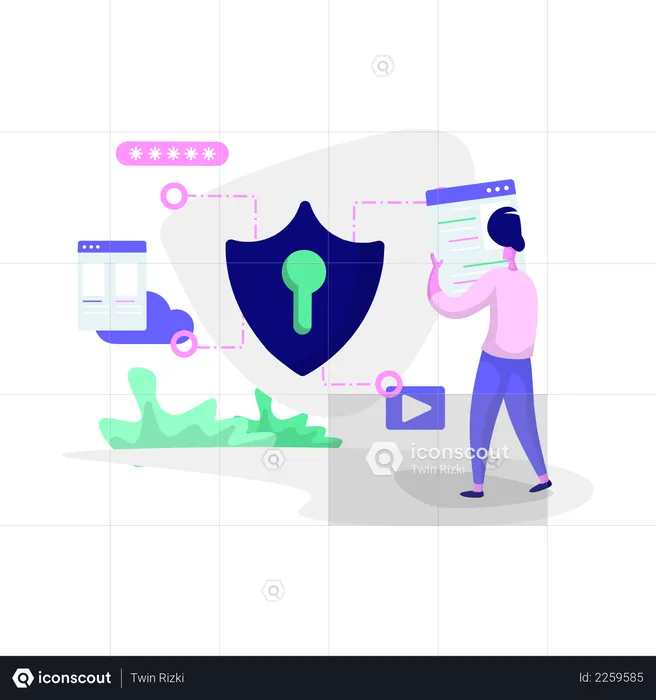 Cyber Security  Illustration