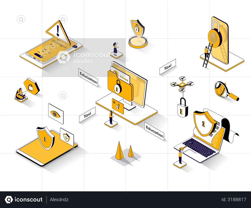 Cyber security  Illustration