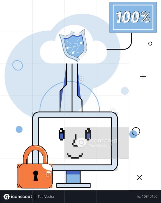 Cyber security support  Illustration