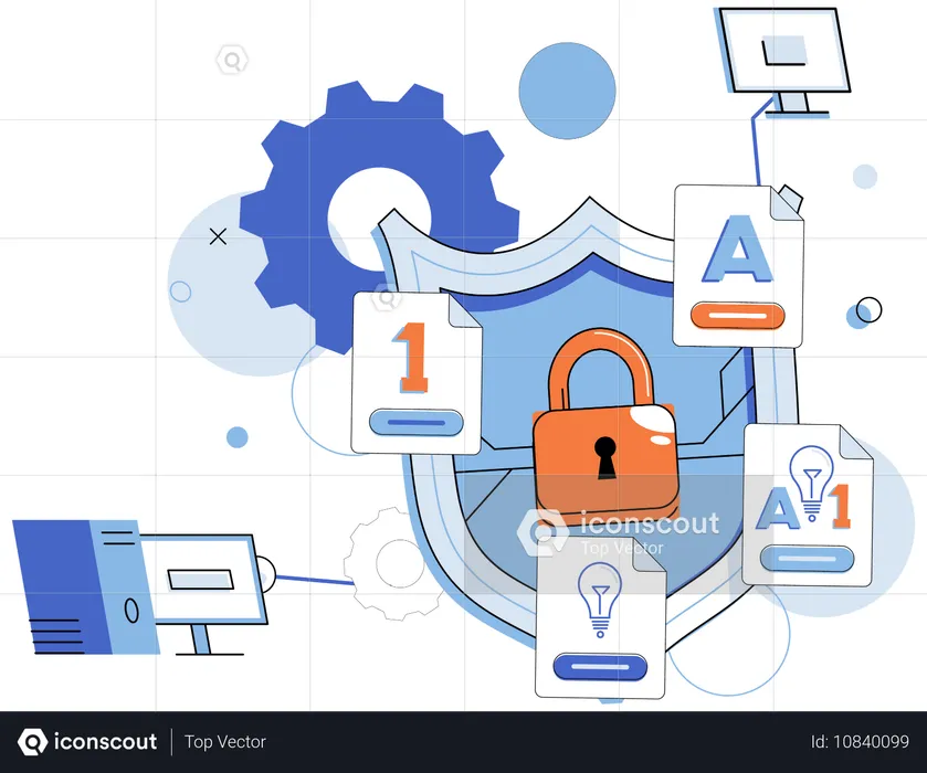 Cyber security system  Illustration