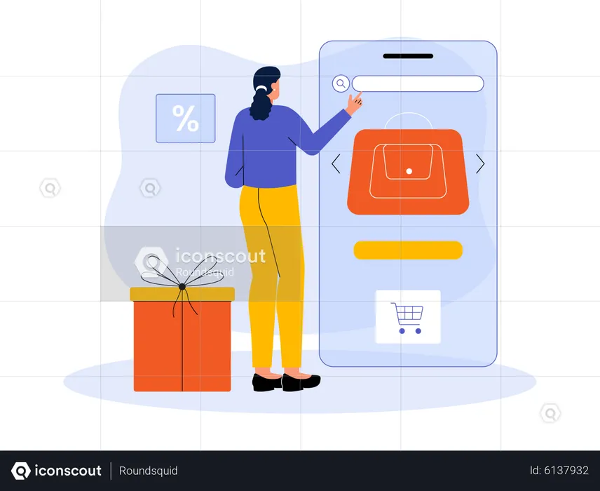 Compras na Cyber Monday  Ilustração