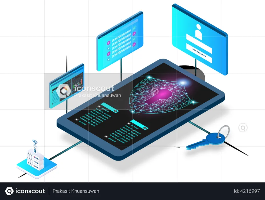 Internet-Sicherheit  Illustration