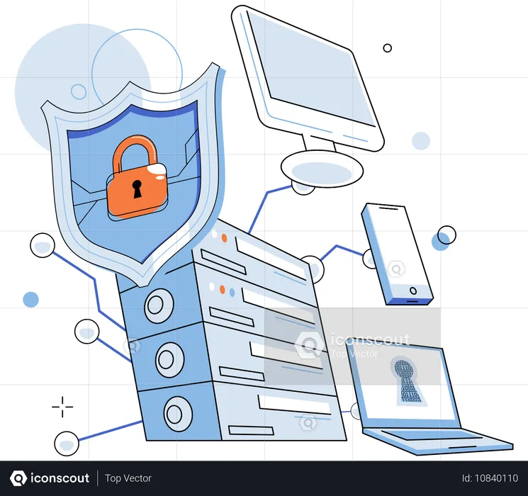 Datenbank zur Cybersicherheit  Illustration