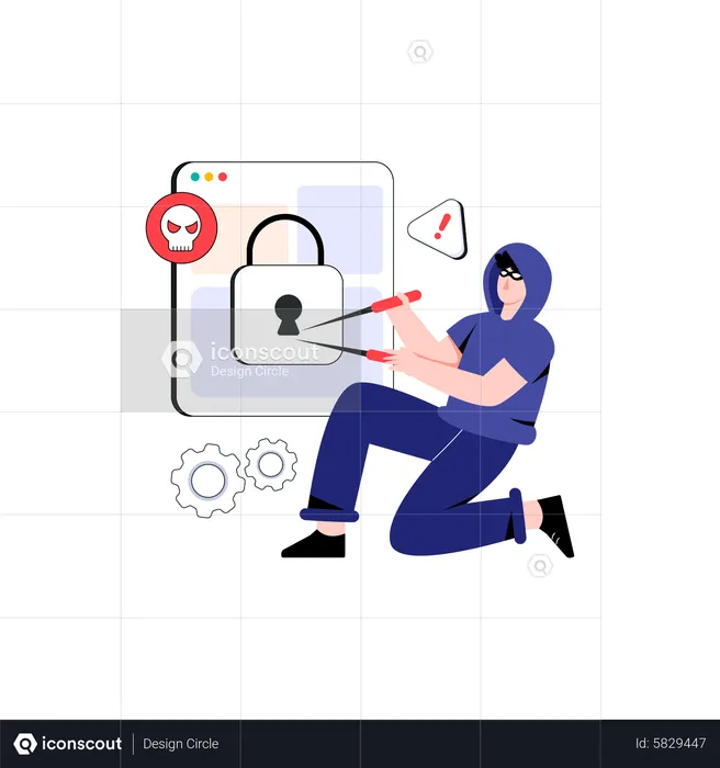 Cyber Attacke  Illustration