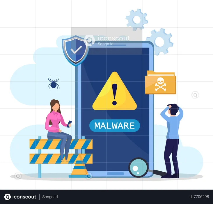 Cybersecurity Issue  Illustration