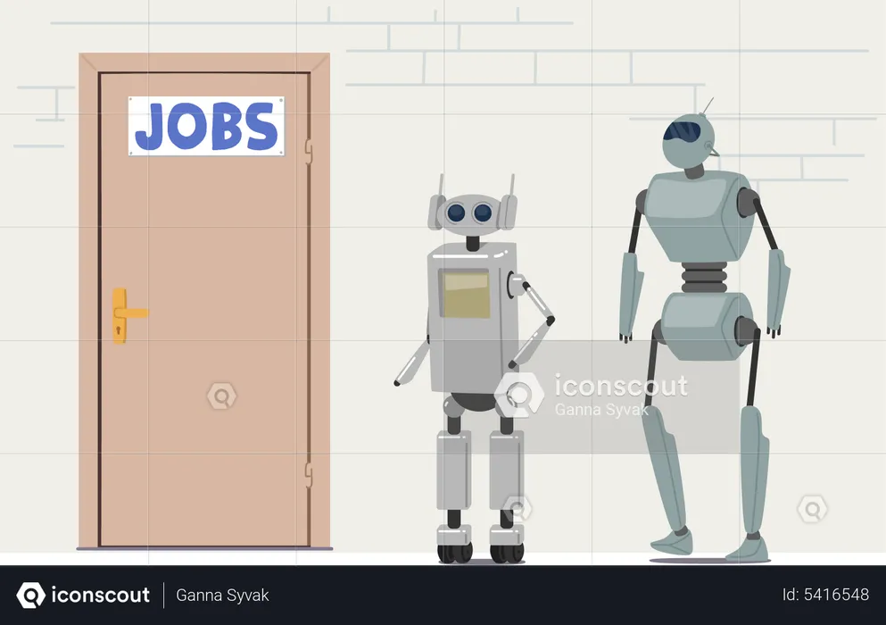 Cyborg Hire Job  Illustration