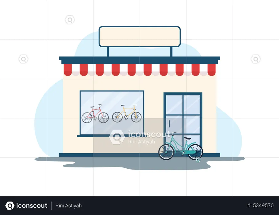 Cycle shop  Illustration