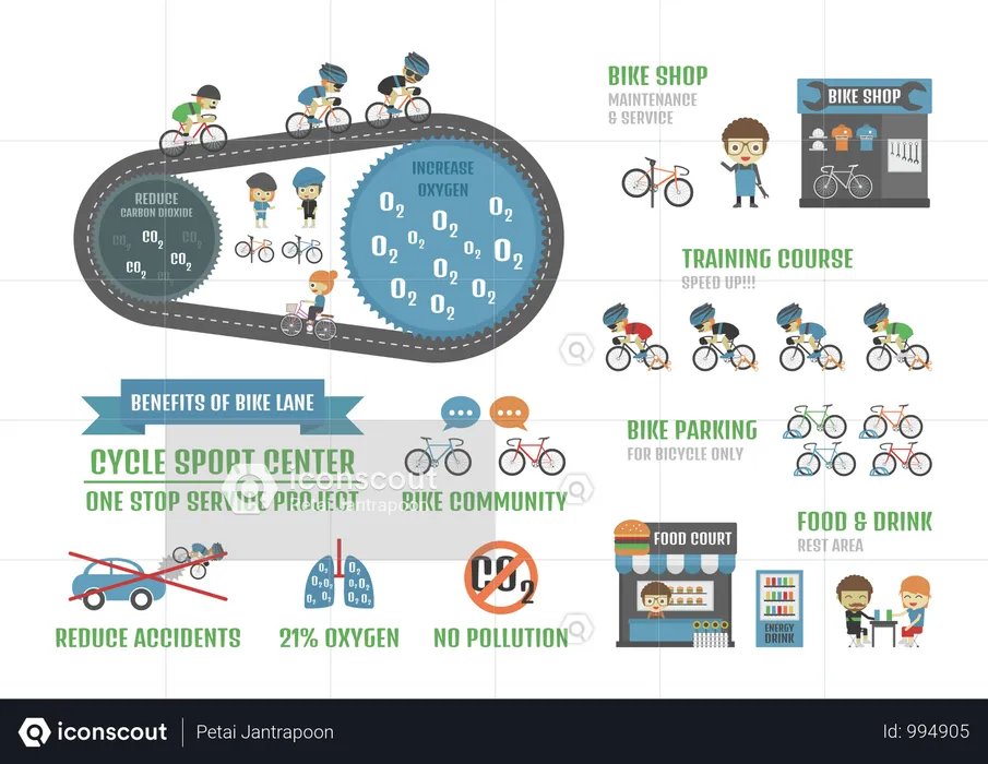 Cycle Sport Center, One Stop Service  Illustration