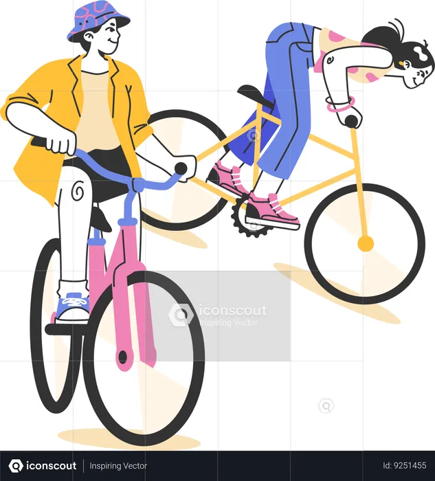 Cycling excursion  Illustration