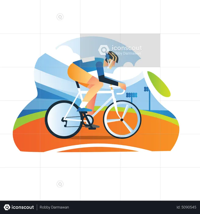 Cycling Indoor  Illustration