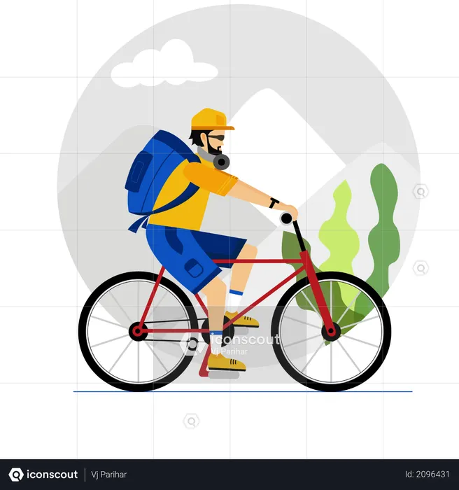 Cyclist  Illustration