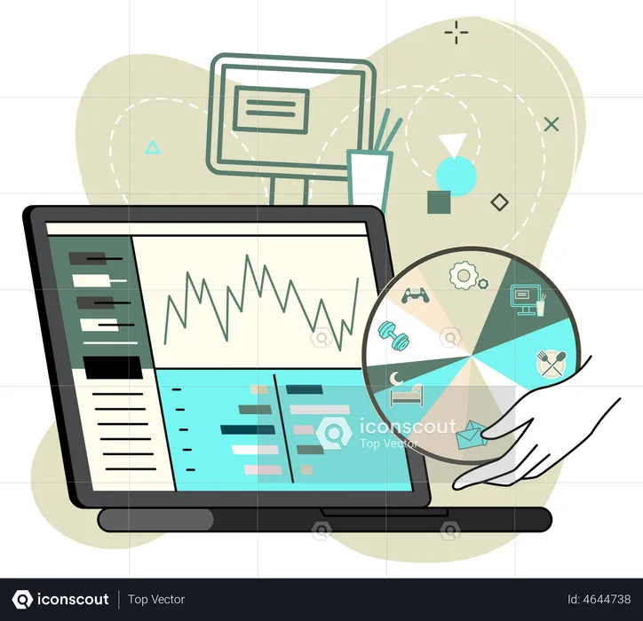 Daily schedule management  Illustration