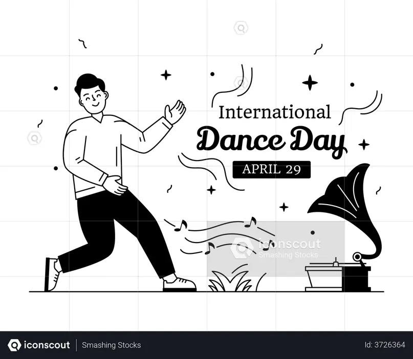 Dance Day Fun  Illustration