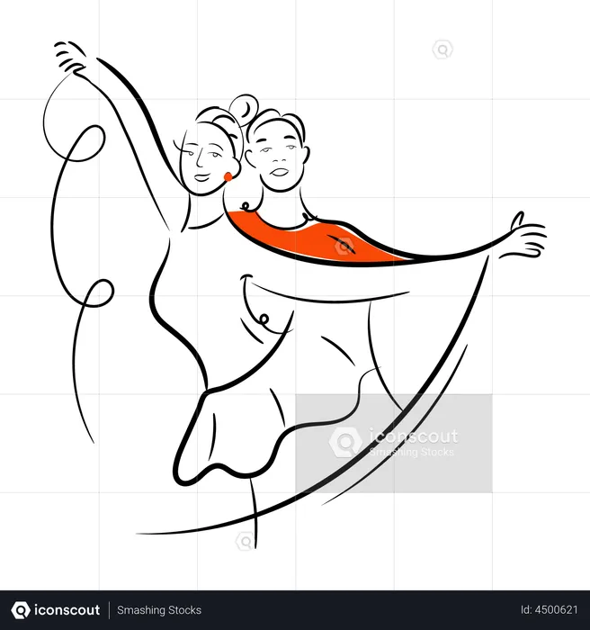Dance Partners  Illustration