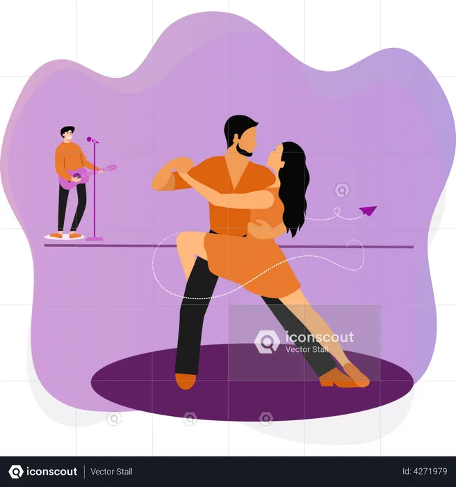 Dancing couple  Illustration