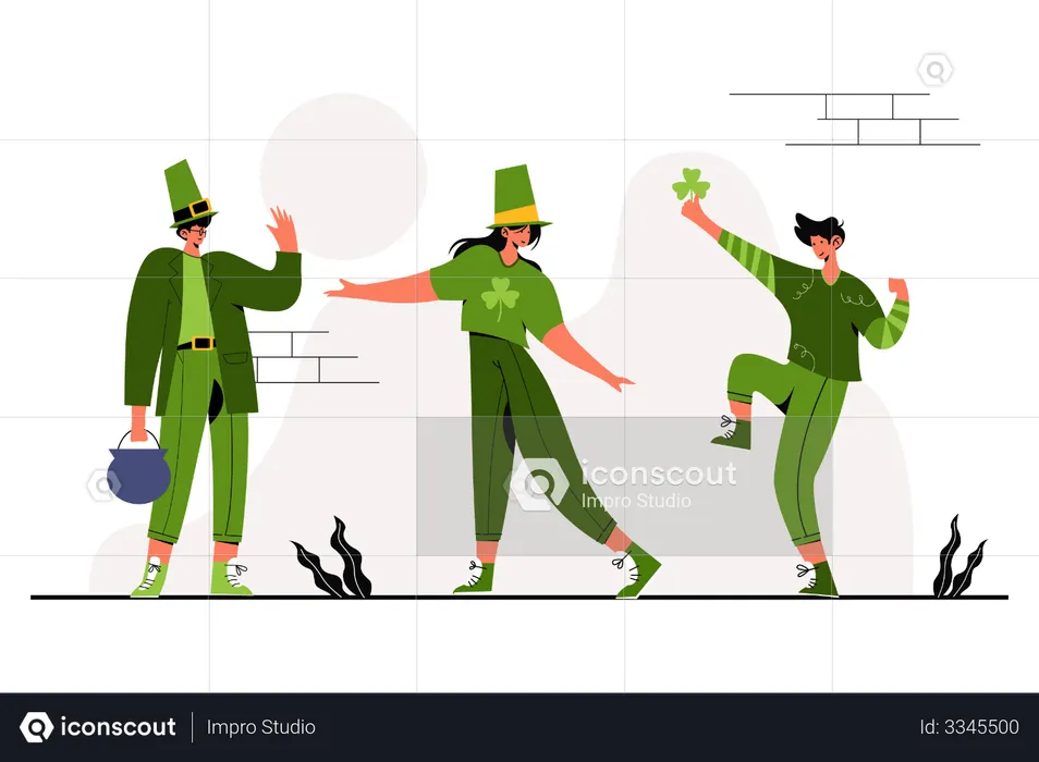 Dancing on St. Patrick’s Day  Illustration