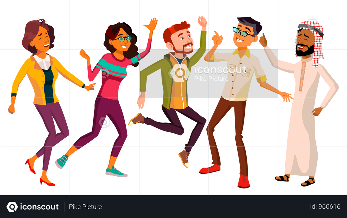 Dancing People Illustration