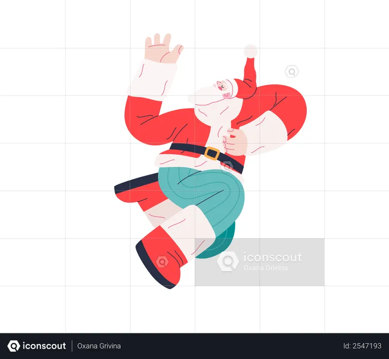 Dancing Santa Claus  Illustration