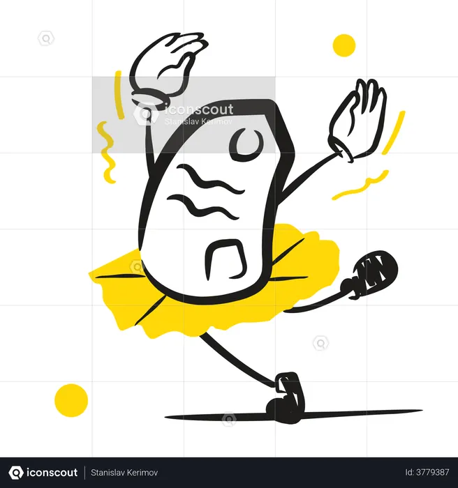 Dancing tag  Illustration