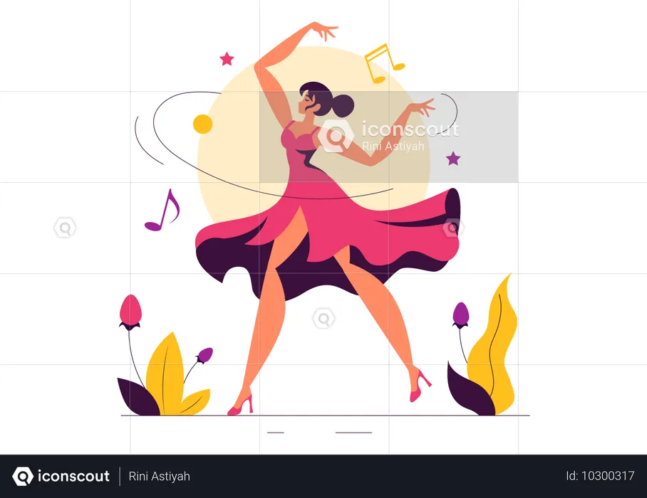 Danseuse exécutant  Illustration