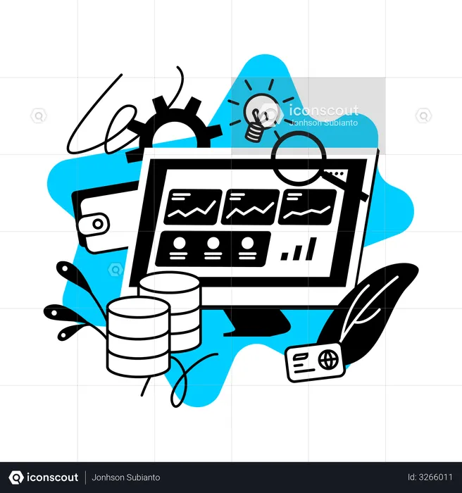 Dashboard finance system  Illustration