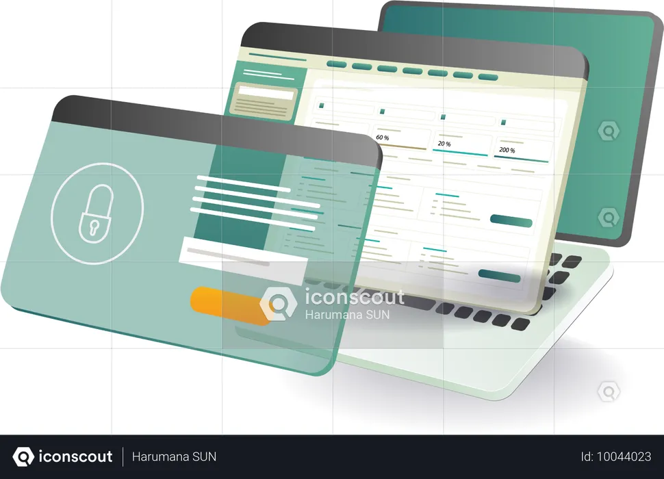 Dashboard for Analyzing Account Password Security Data  Illustration