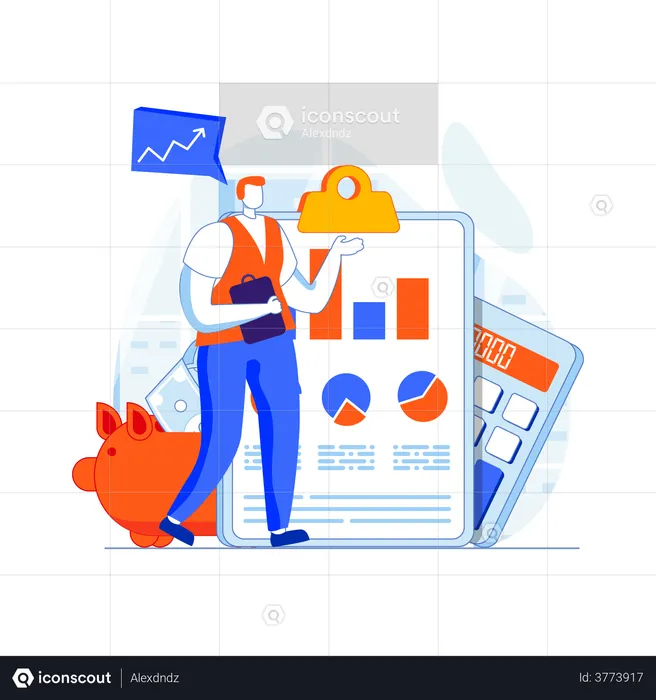 Data analysis by employee  Illustration
