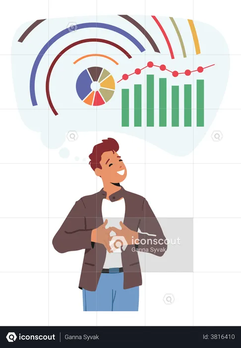 Data Analysis By Market Researcher  Illustration