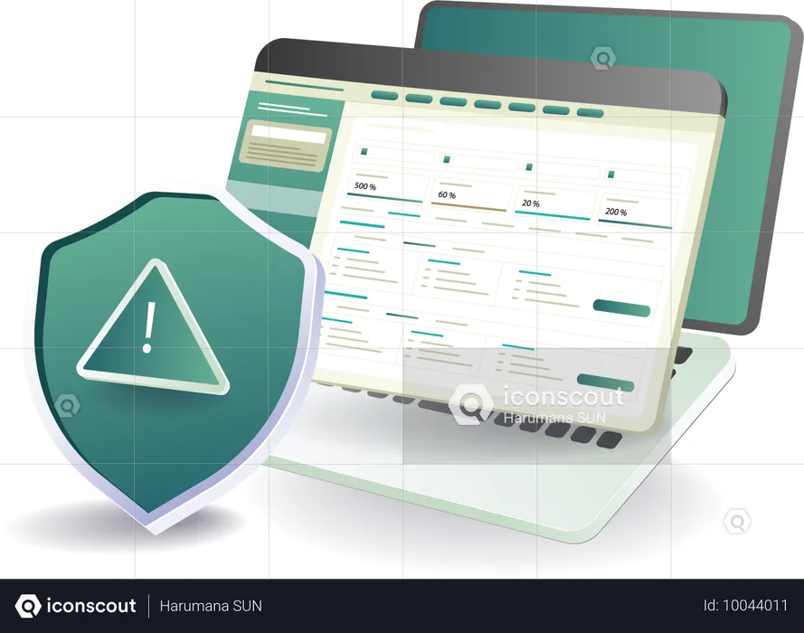 Data Analysis Dashboard for Computer Security  Illustration