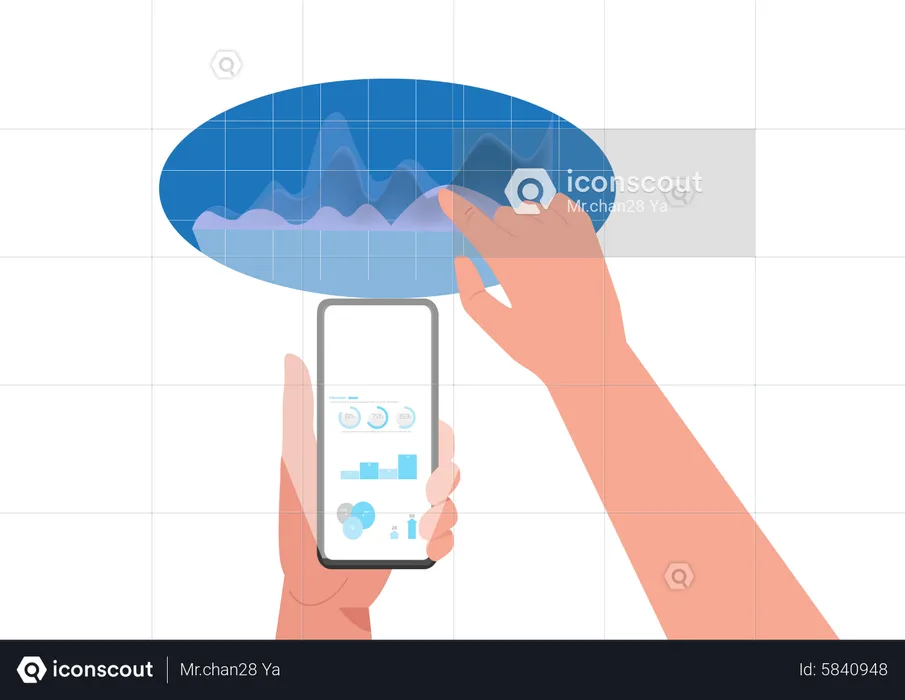 Data analysis for business finance investment  Illustration