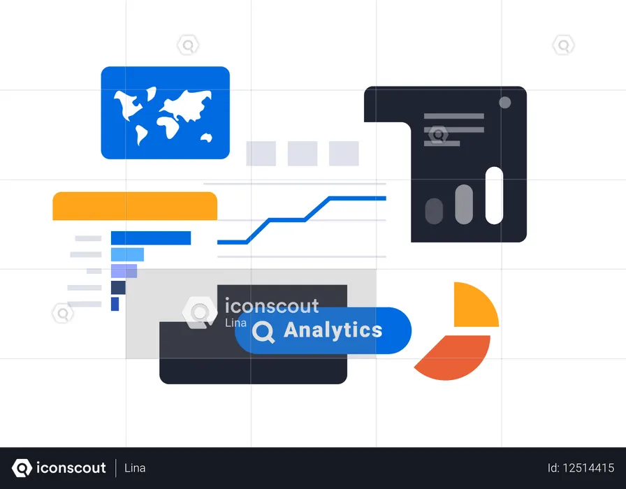 Data analytics dashboard  Illustration
