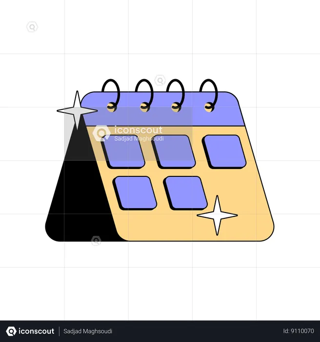 Calendário de datas  Ilustração